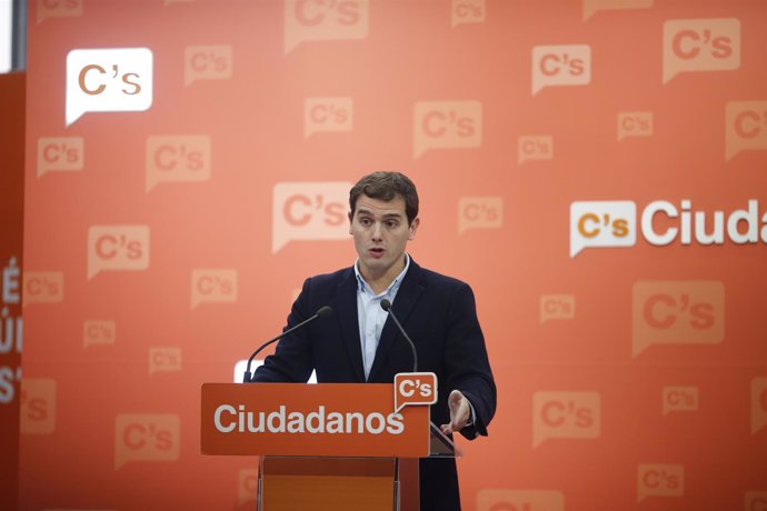 Albert Rivera en rueda de prensa