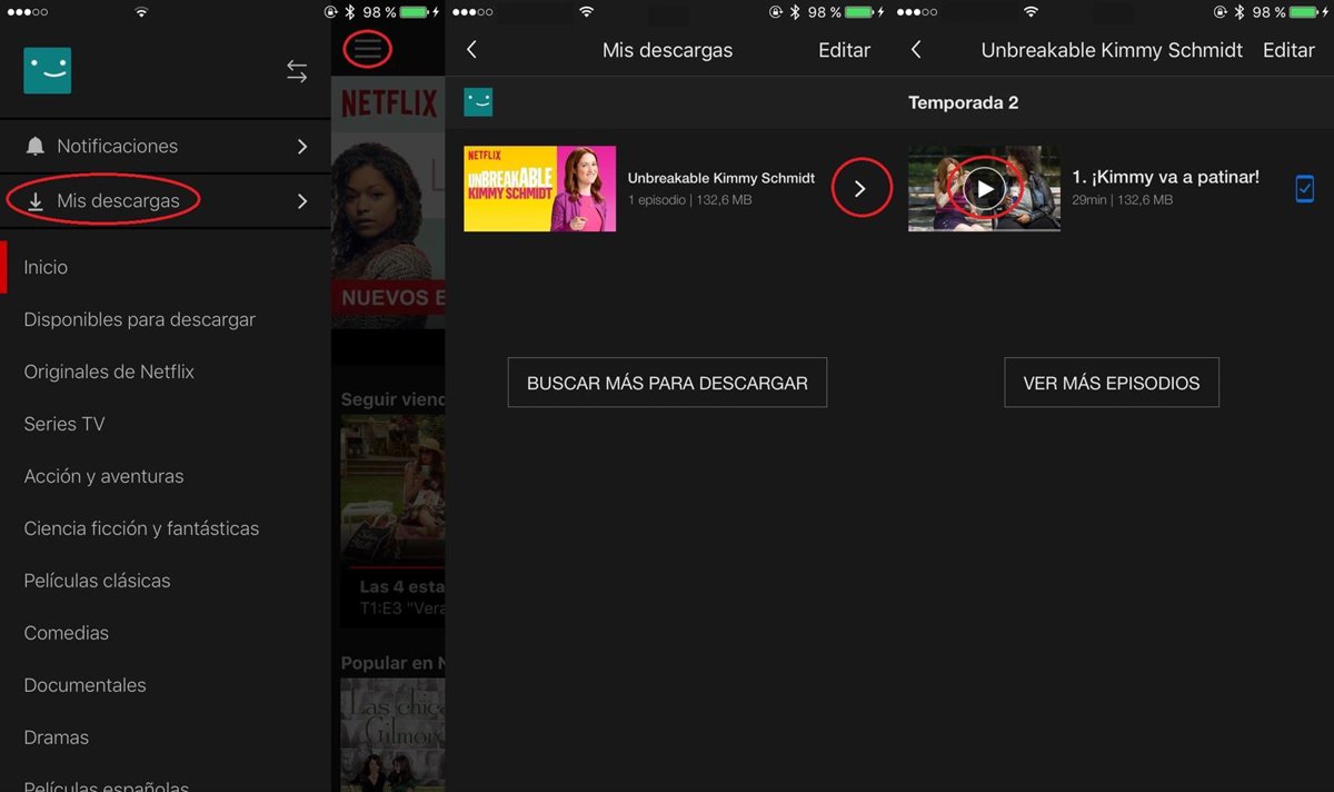Cómo descargar, ver y eliminar series y películas en la 'app' de Netflix