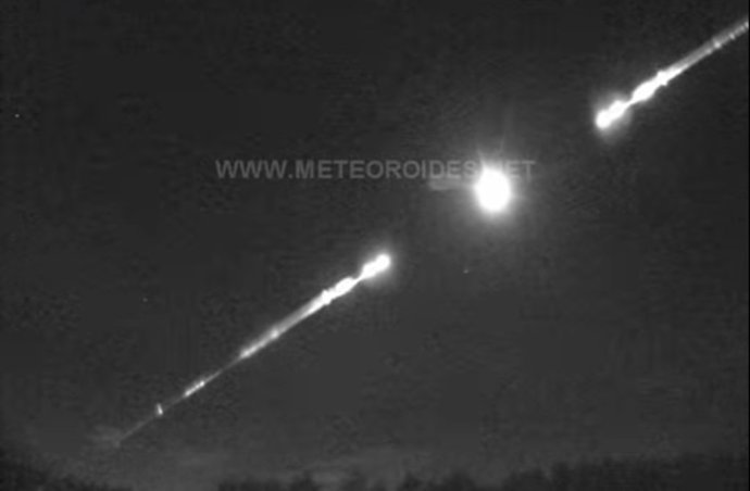 Bola de fuego procedente de un asteroide en Andalucía 