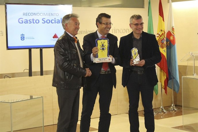 Recogida del premio.
