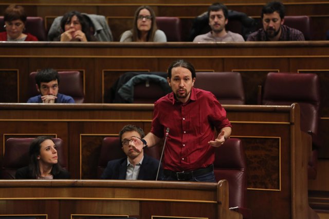Pablo Iglesias en la sesión de control al Gobierno en el Congreso