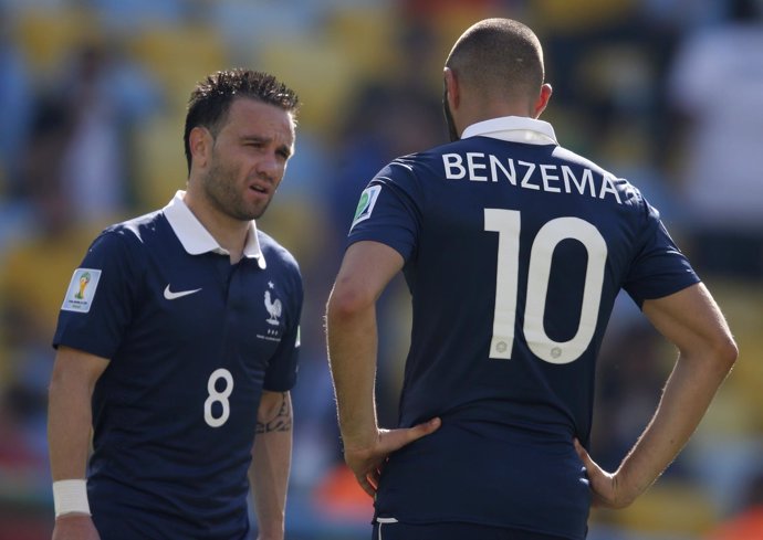 Mathieu Valbuena y Karim Benzema