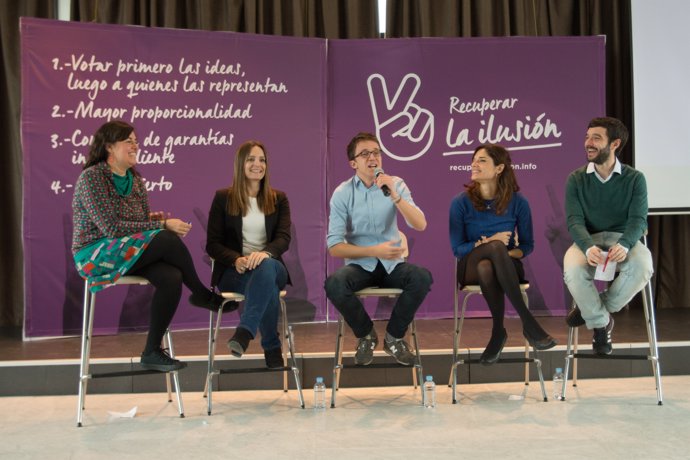 Iñigo Errejón y otros dirigentes de Podemos presentan Recuperar la Ilusión
