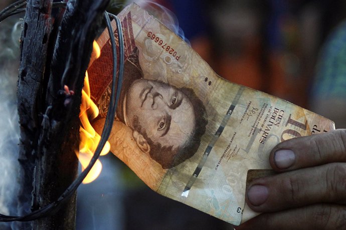 Protestas en Venezuela por el canje de billetes