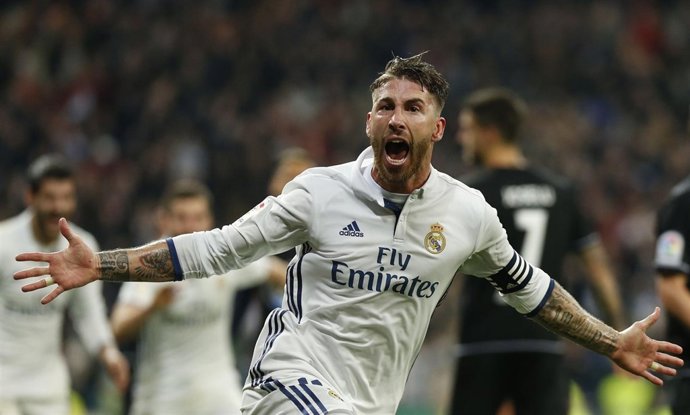 Sergio Ramos celebra un gol contra el Deportivo en el último minuto