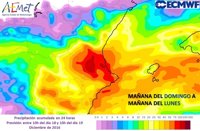 La parte más adversa del temporal en la Comunitat, en las próximas 24 horas