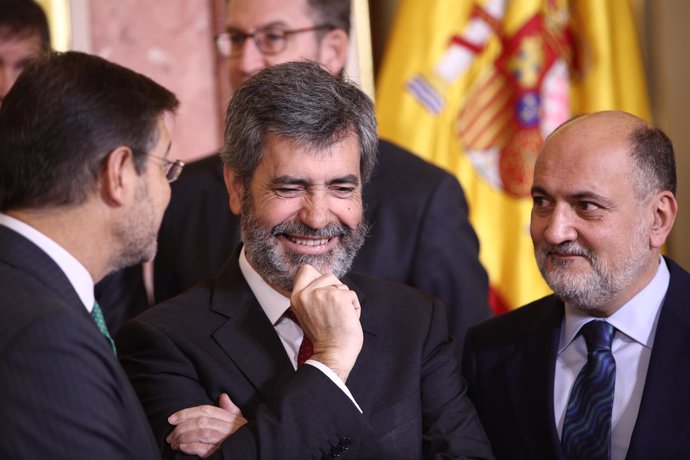 Rafael Catalá, Carlos Lesmes y Francisco Pérez de los Cobos