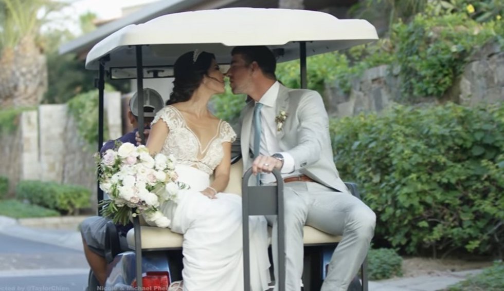 Michael Phelps y Nicole Johnson