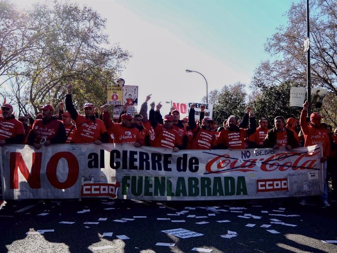 Manifestación de los sindicatos el  18 de diciembre en Madrid