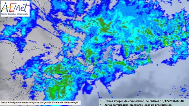 Lluvias caídas en la Comunitat Valenciana 
