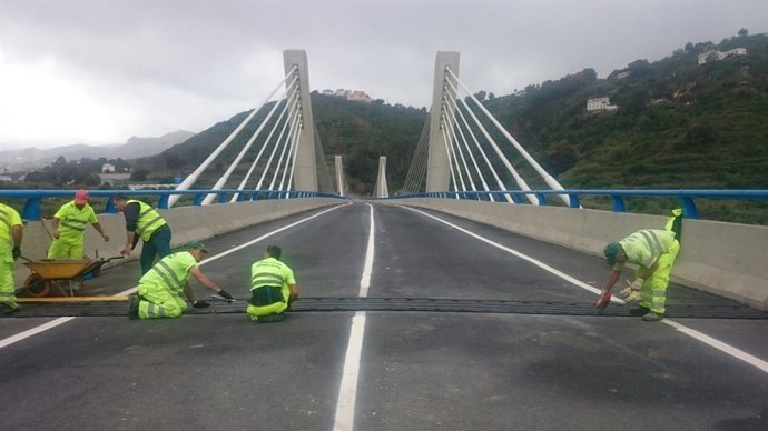 Las dos juntas presentaban problemas de sujeción de este viaducto