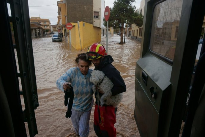 Actuación de la UME, lluvias, inundaciones