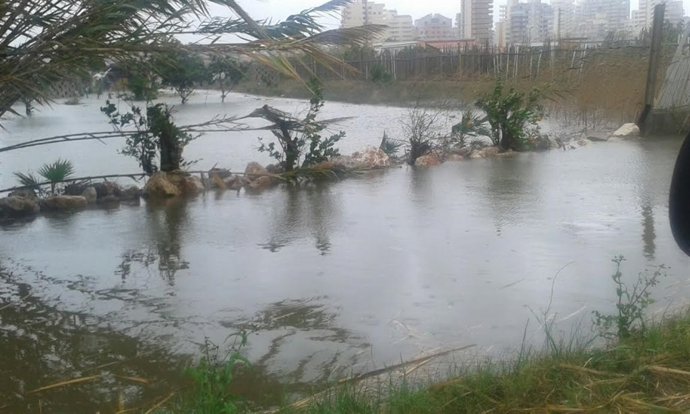 Imagen de los efectos del temporal en Tavernes de la Valldigna