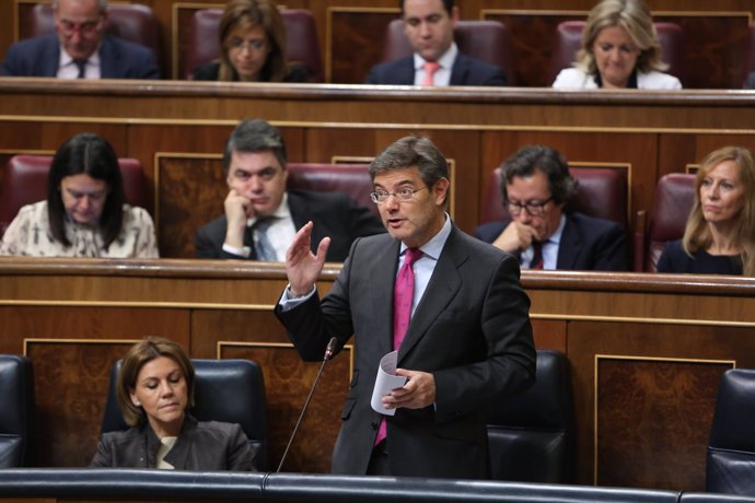 Rafael Catalá en la sesión de control al Gobierno en el Congreso