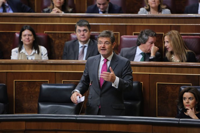 Rafael Catalá en la sesión de control al Gobierno en el Congreso