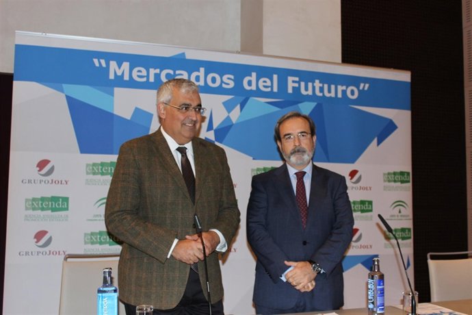 El consejero Antonio Ramírez de Arellano en unas jornadas de Extenda