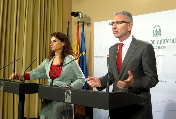 María Jesús Montero y Miguel Ángel Vázquez, este martes