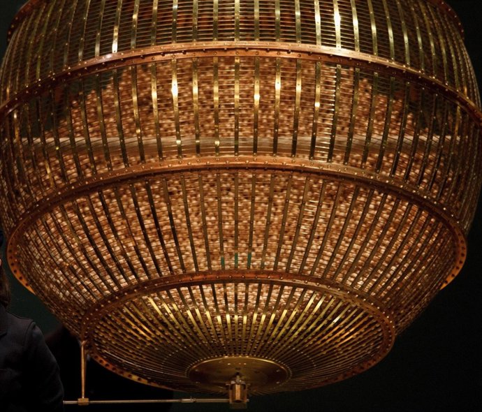 Bombo de la lotería de Navidad