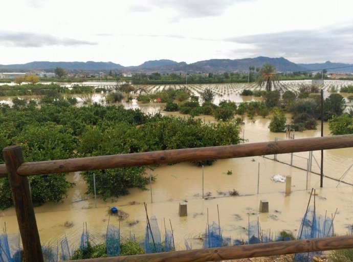 Inundaciones, huerta, campo, lluvias