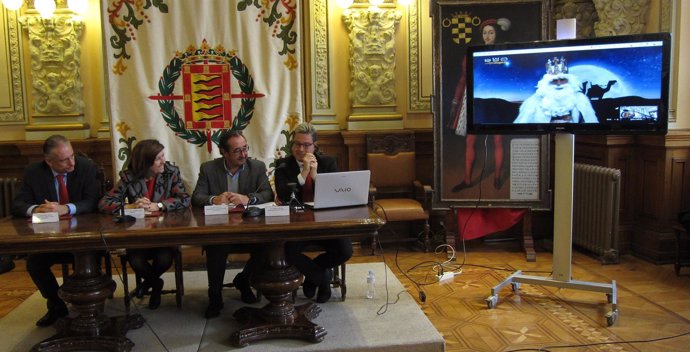 Videoconferencia con el Rey Melchor en el Ayuntamiento de Valladolid