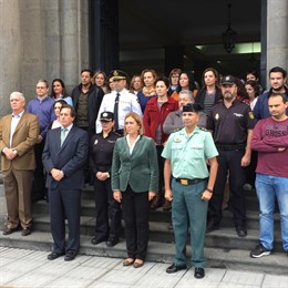 Mercedes Roldós este martes frente a la Delegación del Gobierno en Canarias