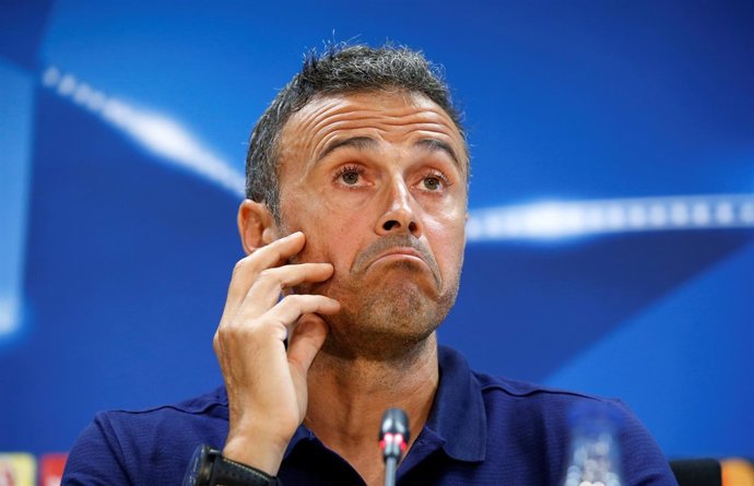 Luis Enrique (Barcelona) en rueda Champions