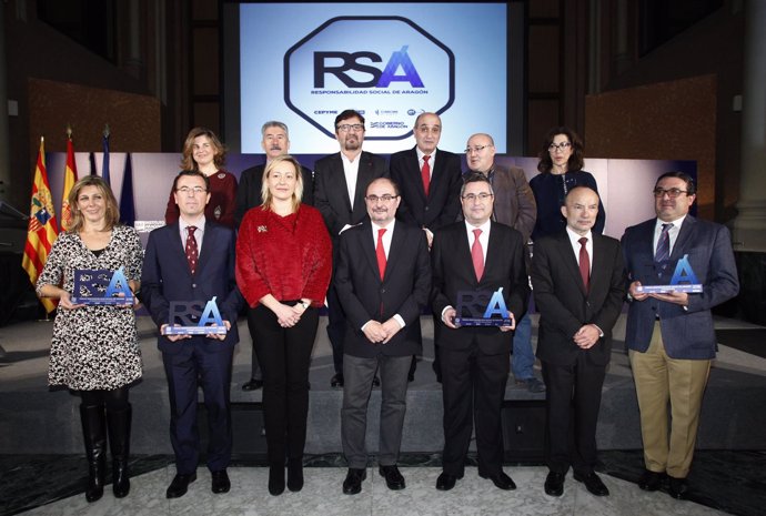 Acto de entrega de los premios de RSA en el edificio Pignatelli
