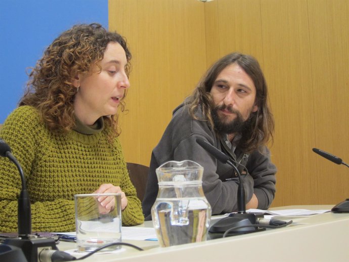 Arantza Gracia y Pablo Hijar, hoy en rueda de prensa en el Ayuntamiento