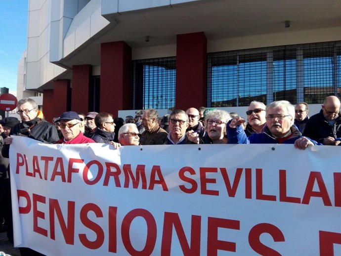 Manifestación en defensa de las pensiones.