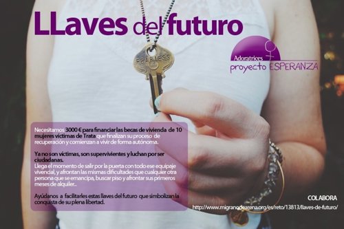 Proyecto Esperanza-Adoratrices ha lanzado la campaña 'Llaves del futuro' 