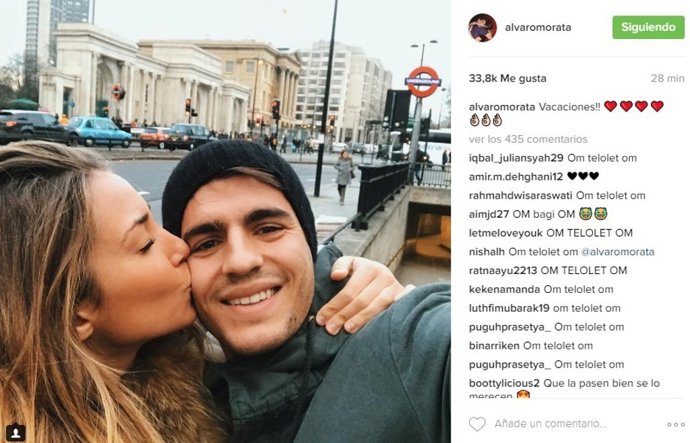 Álvaro Morata y Alice Campello