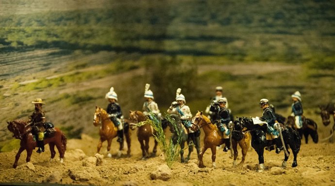 Exposición soldaditos plomo en L'Iber