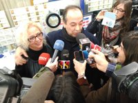 Celebración en la administración de Madrid del Gordo del Sorteo de Lotería de Navidad 2016