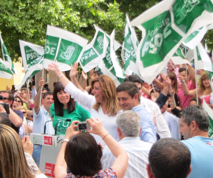 Micaela Navarro, Susana Díaz y Francisco Reyes