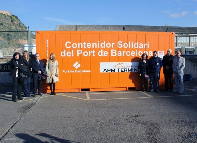 Contenedor solidario del Puerto de Barcelona