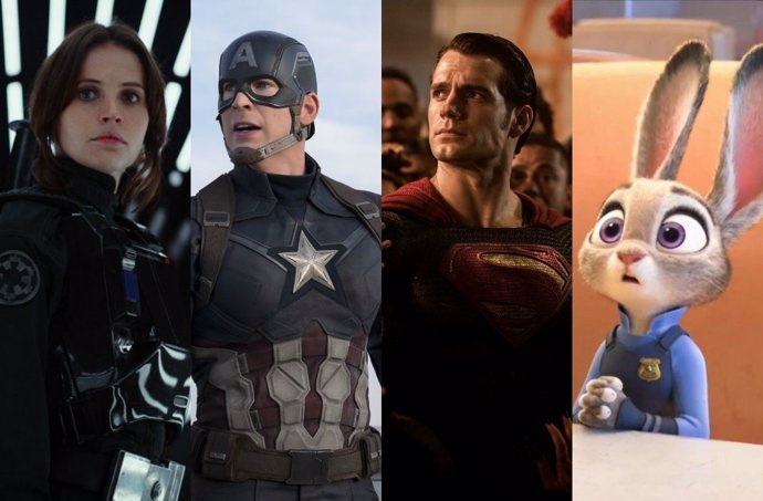 Rogue One, Civil War, Superman, Zootropolis