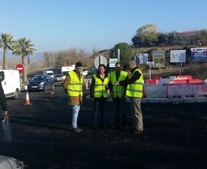 Vioque durante su visita a Villafranca de Córdoba