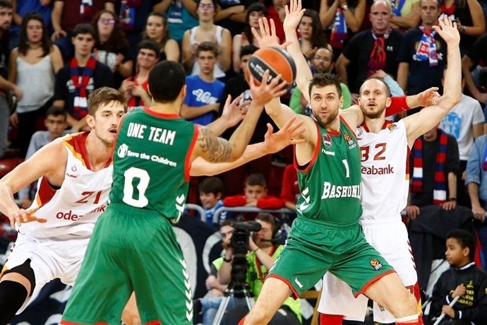 Andrea Bargnani Baskonia Vitoria Gasteiz contra Galatasaray Odeabank Istanbul 