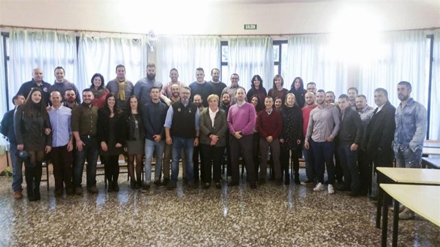 Isabel Belmonte ha acompañado a los voluntarios de Protección Civil.