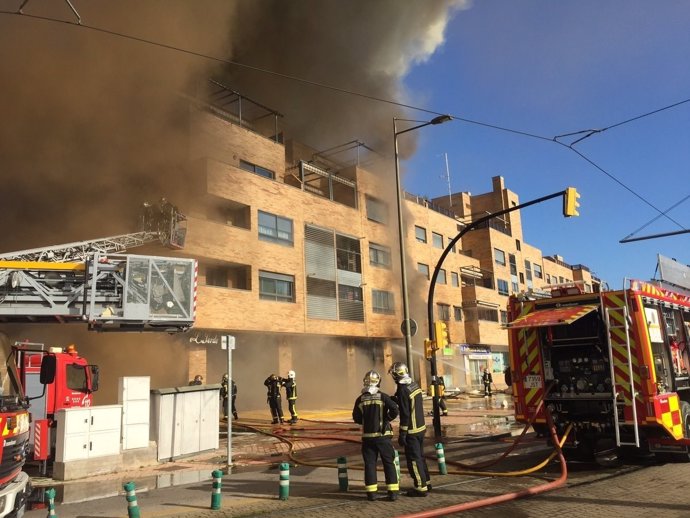 Incendio en Parla