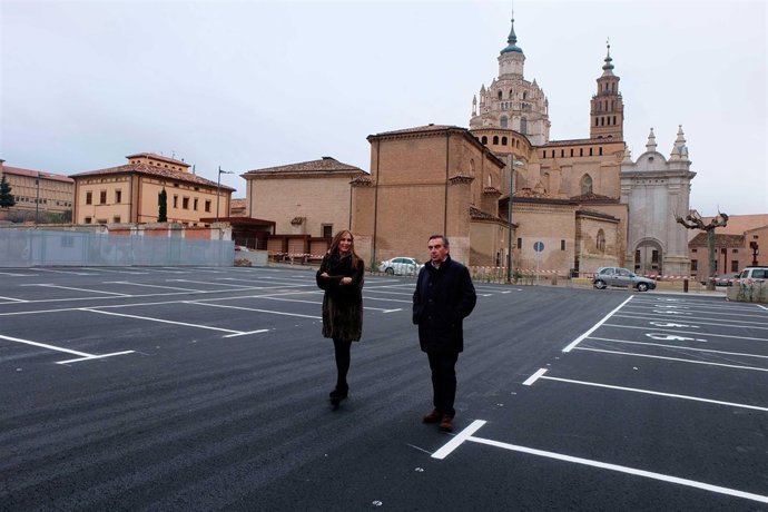 Beamonte ha visitado el nuevo aparcamiento en Tarazona