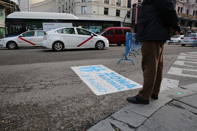 Zona peatonal en Atocha en Madrid