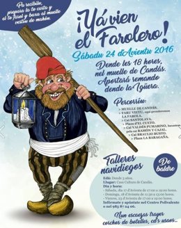 Cartel de la llegada de 'El Farolero'.
