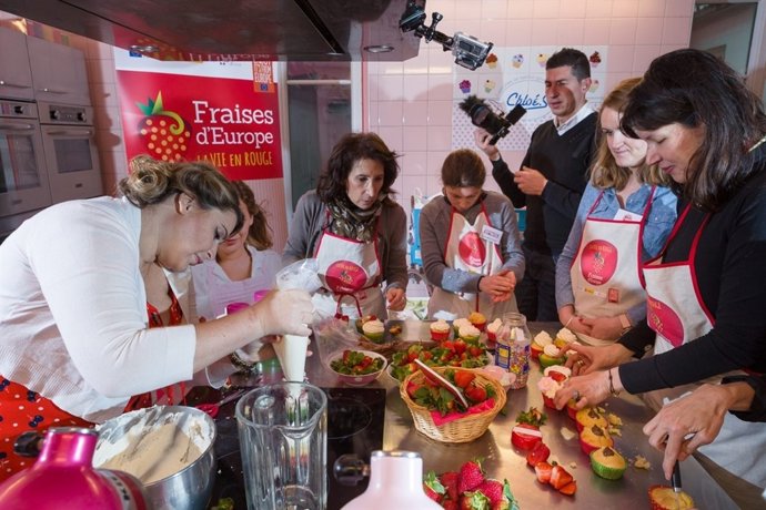 Campaña de promoción de la fresa en Francia. 