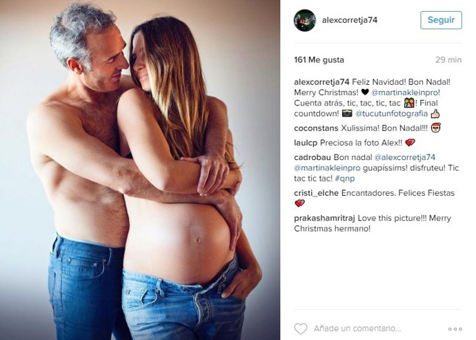 Martina Klein y Alex Corretja por Instagram