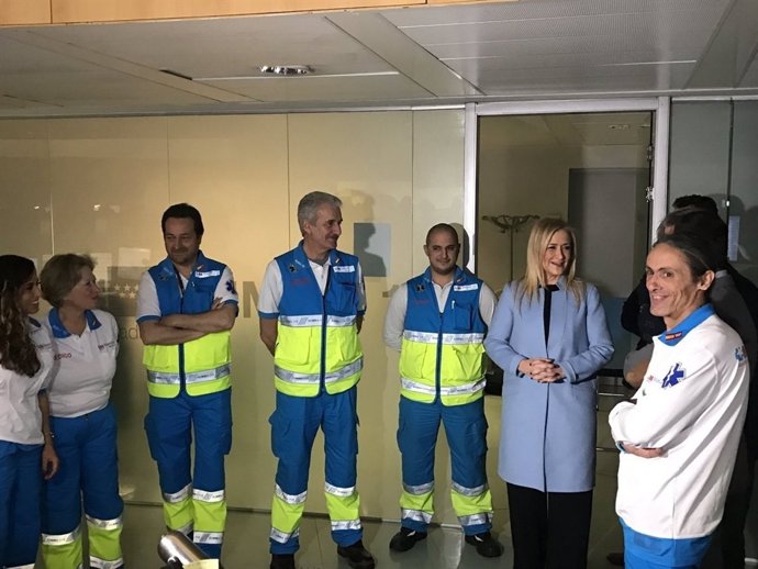 Cifuentes visita el centro de emergencias 112