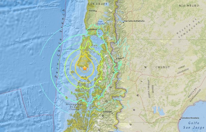 Terremoto de 7,7 registrado en el sur de Chile