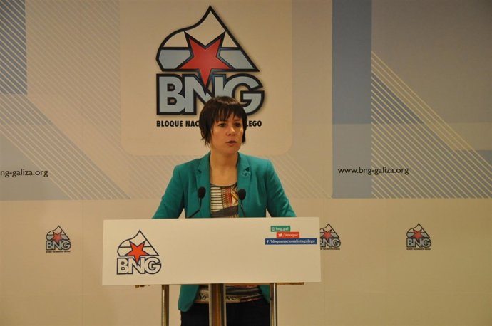 La líder del Bloque, Ana Pontón, en rueda de prensa