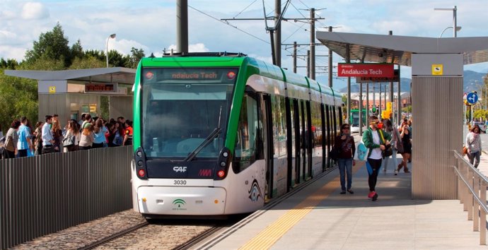 Una de las estaciones del metro de Málaga.