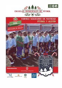 Unas 36 escuelas de fútbol juegan el Torneo solidario de Navidad de Diputación de Málaga